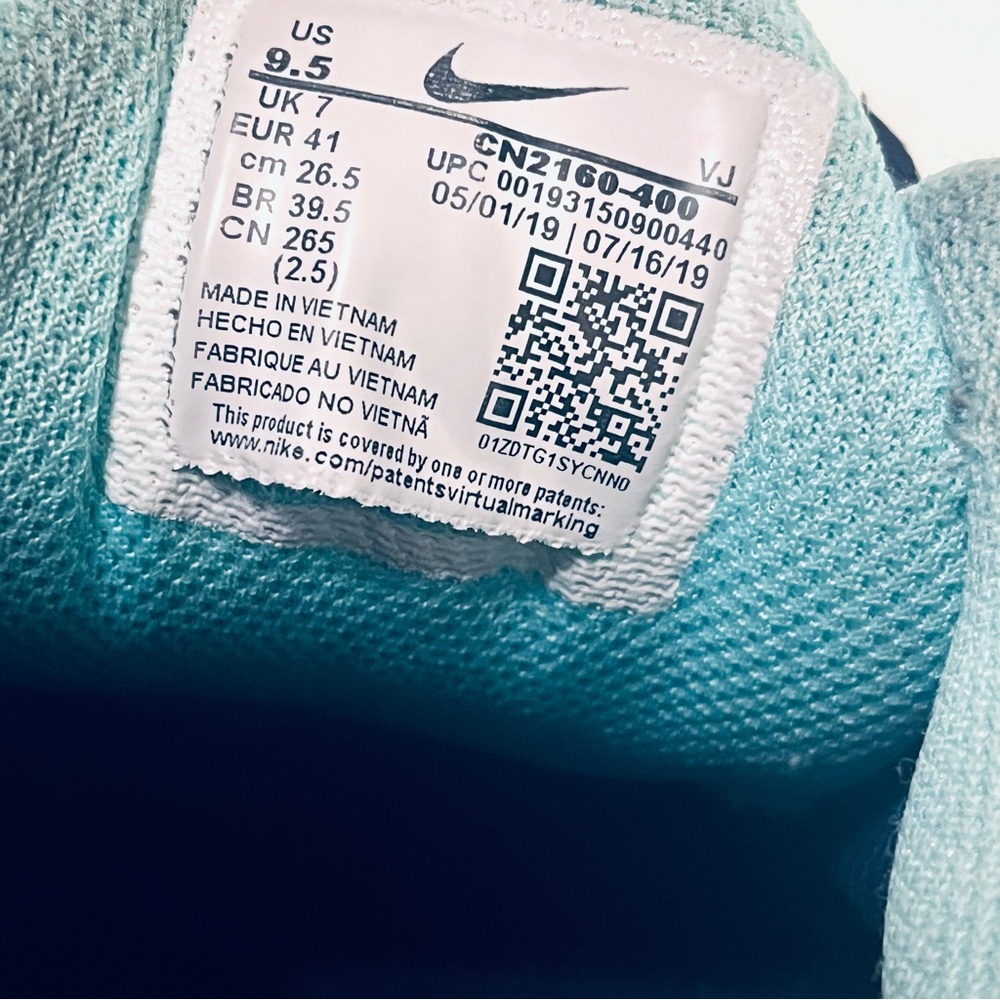 Nike Air Torch 4 Running Shoes Blue Pink Teal Athletic Sneakers 9.5 - Picture 6 of 11